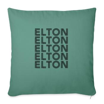 Elton Elton Elton Elton Elton - Sofa pillowcase 17,3'' x 17,3'' (45 x 45 cm) - cypress green - Front