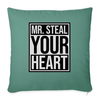 mr steal your heart - Sofa pillowcase 17,3'' x 17,3'' (45 x 45 cm) - cypress green - Front