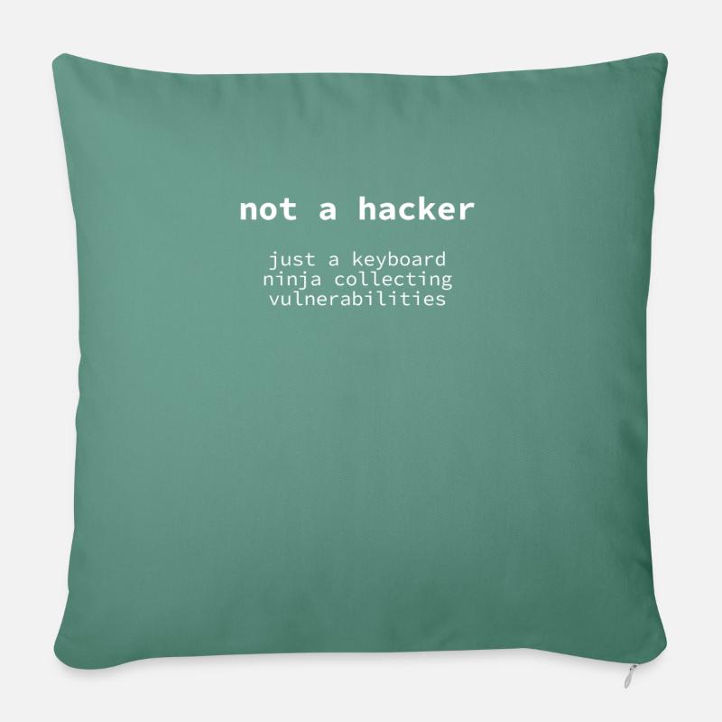 Ethical Hacker, Cyber Security, Hacker, Netzwerk - Sofakissenbezug 45 x 45 cm - Tanngrün