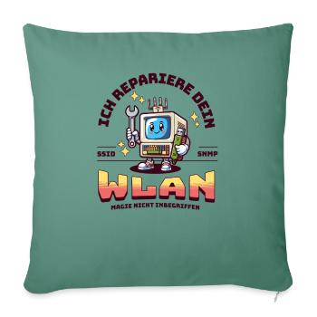 I'll fix your Wi-Fi - Sofa pillowcase 17,3'' x 17,3'' (45 x 45 cm) - cypress green - Front