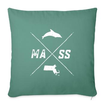Massachusetts - Sofa pillowcase 17,3'' x 17,3'' (45 x 45 cm) - cypress green - Front