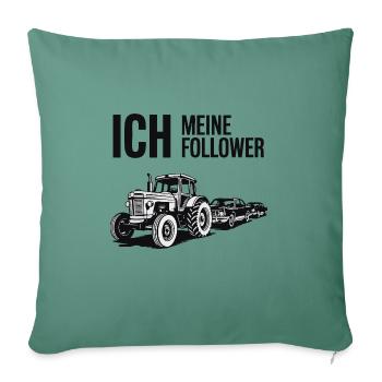 Me & My Followers – Traktor Edition - Sofa pillowcase 17,3'' x 17,3'' (45 x 45 cm) - cypress green - Front