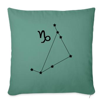 Constellation du Zodiaque le Capricorne - Housse de coussin décorative 45 x 45 cm - vert sapin - Devant