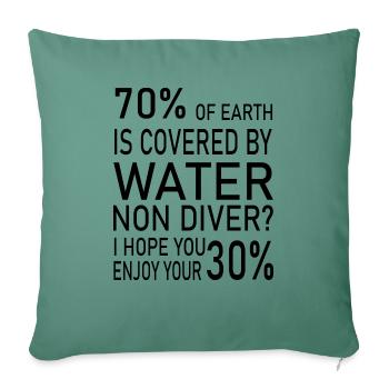 Diving Dive Dive - Sofa pillowcase 17,3'' x 17,3'' (45 x 45 cm) - cypress green - Front