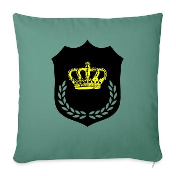 wappen krone 02 - Sofakissenbezug 45 x 45 cm - Tanngrün - Vorne