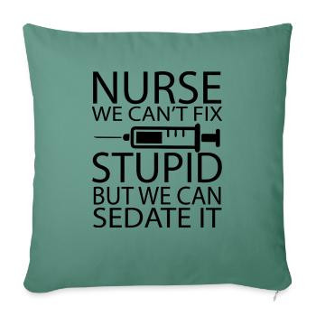 Nurse Krankenschwester Corona - Sofa pillowcase 17,3'' x 17,3'' (45 x 45 cm) - cypress green - Front
