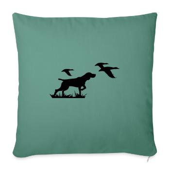 Hunting Dog Pointing Dog Dog Lover - Sofa pillowcase 17,3'' x 17,3'' (45 x 45 cm) - cypress green - Front