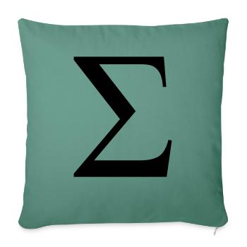 sigma greek - Sofa pillowcase 17,3'' x 17,3'' (45 x 45 cm) - cypress green - Front