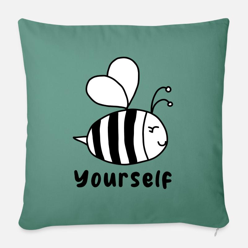 Soyez vous-même - Housse de coussin décorative 45 x 45 cm - vert sapin