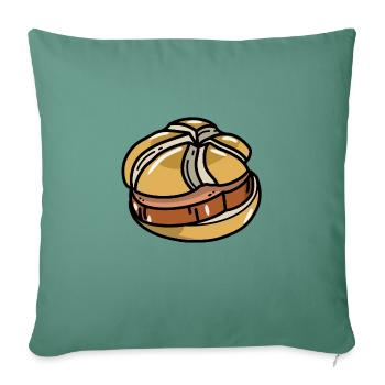 Comic Leberkäs Leberkäse Fleischkäse Buns - Sofa pillowcase 17,3'' x 17,3'' (45 x 45 cm) - cypress green - Front