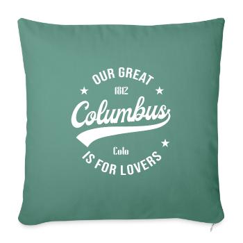 Columbus Ohio - Sofa pillowcase 17,3'' x 17,3'' (45 x 45 cm) - cypress green - Front