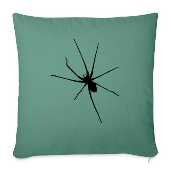 spider spider halloween insect arac vintage - Sofa pillowcase 17,3'' x 17,3'' (45 x 45 cm) - cypress green - Front