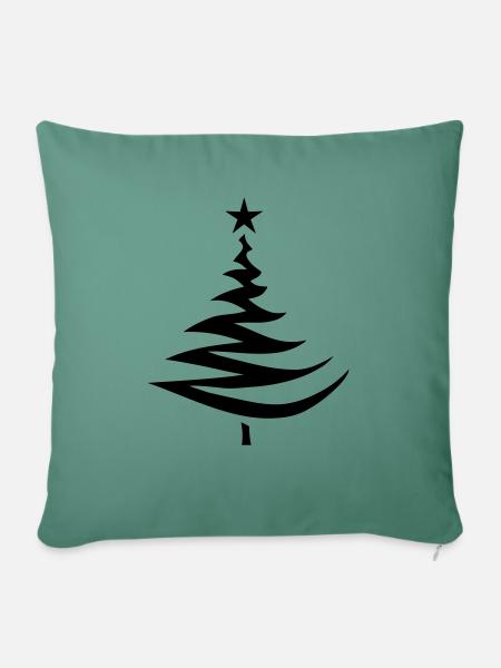 tannenbaum silhouette - Sofakissenbezug 45 x 45 cm - Tanngrün