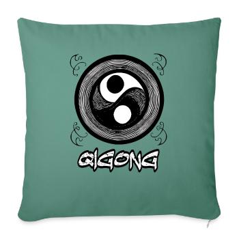 Qigong Meditation Tai Martial Arts Taoism 2 - Sofa pillowcase 17,3'' x 17,3'' (45 x 45 cm) - cypress green - Front
