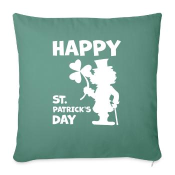 Chemise de la Saint-Patrick - Housse de coussin décorative 45 x 45 cm - vert sapin - Devant