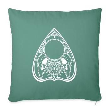 Planchette Halloween raven - Sofa pillowcase 17,3'' x 17,3'' (45 x 45 cm) - cypress green - Front