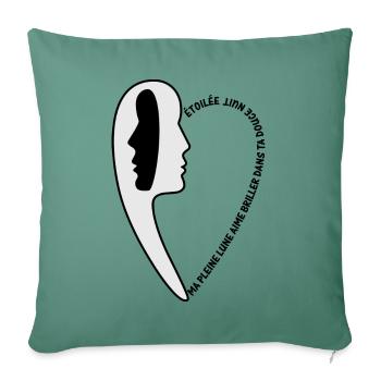 nuit étoilée 3 - Housse de coussin décorative 45 x 45 cm - vert sapin - Devant