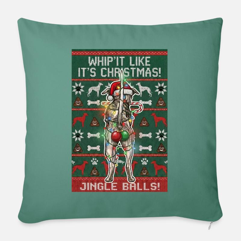 Whip'It Like It's Christmas BACK - Sofakissenbezug 45 x 45 cm - Tanngrün