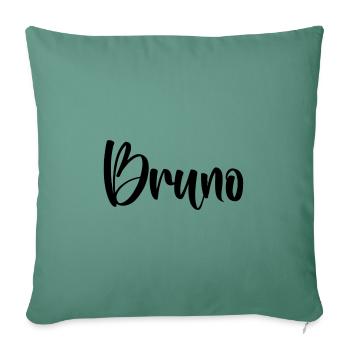 First name - Bruno - Sofa pillowcase 17,3'' x 17,3'' (45 x 45 cm) - cypress green - Front