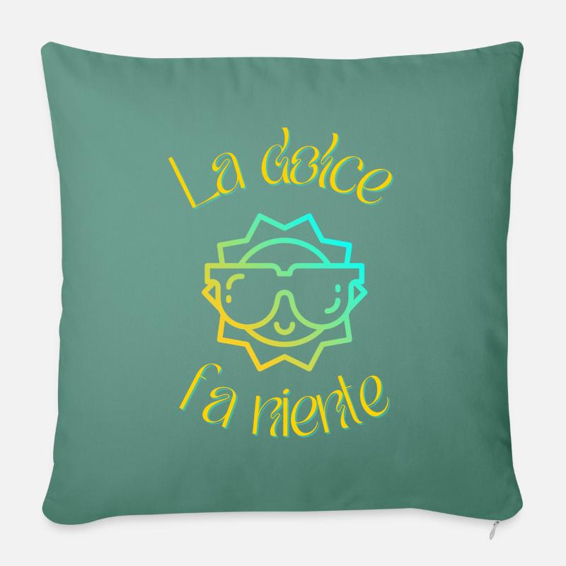 La dolce fa niente - Sofakissenbezug 45 x 45 cm - Tanngrün