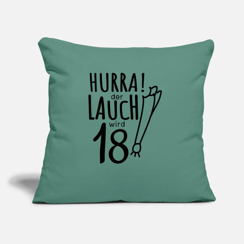 Lauch - Hurra der Lauch wird 18! Geburtstag Sofakissenbezug 45 x 45 cm