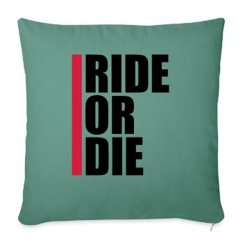 Bar Red Logo - Sofa pillowcase 17,3'' x 17,3'' (45 x 45 cm) - cypress green - Front