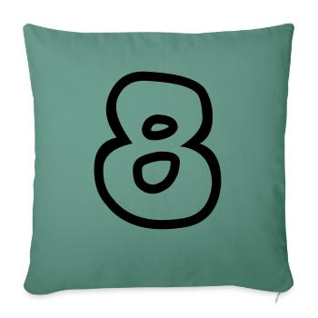 8 - Sofa pillowcase 17,3'' x 17,3'' (45 x 45 cm) - cypress green - Front