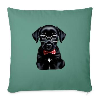 Chien - Housse de coussin décorative 45 x 45 cm - vert sapin - Devant