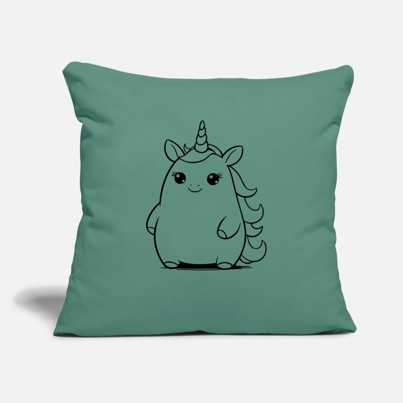 Licorne potelée comme illustration vectorielle Housse de coussin décorative 45 x 45 cm