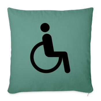 Rollstuhl - Sofakissenbezug 45 x 45 cm - Tanngrün - Vorne
