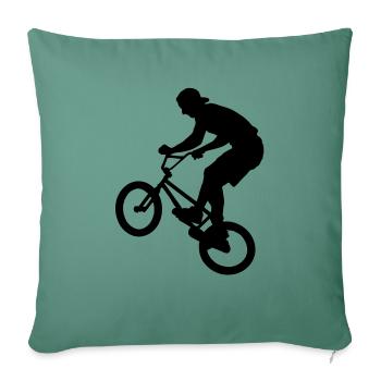 Cool BMX Rider - Housse de coussin décorative 45 x 45 cm - vert sapin - Devant