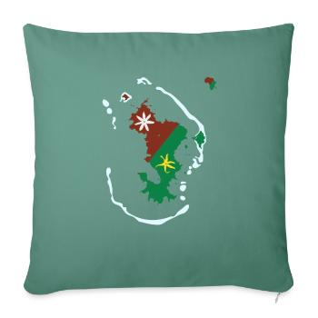 Maore (Mayotte) île d'Afrique - Housse de coussin décorative 45 x 45 cm - vert sapin - Devant