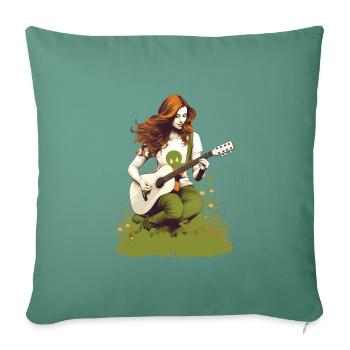 Melodies of the Emerald Isle - Sofa pillowcase 17,3'' x 17,3'' (45 x 45 cm) - cypress green - Front