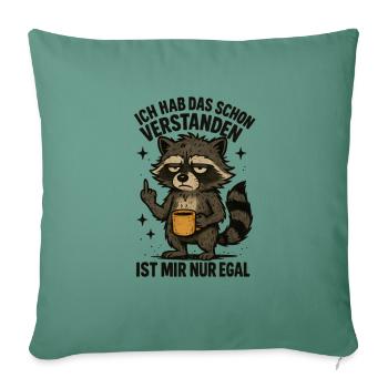 Je comprends déjà ça, je m’en fiche - Housse de coussin décorative 45 x 45 cm - vert sapin - Devant