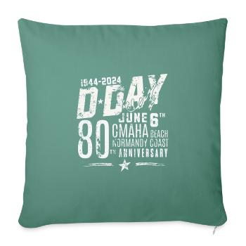 D Day Omaha Beach 80th 2024 - Sofa pillowcase 17,3'' x 17,3'' (45 x 45 cm) - cypress green - Front