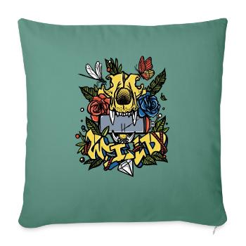 wild - Housse de coussin décorative 45 x 45 cm - vert sapin - Devant