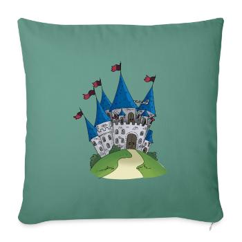 Ritterburg Castle Ritter Burg - Sofa pillowcase 17,3'' x 17,3'' (45 x 45 cm) - cypress green - Front