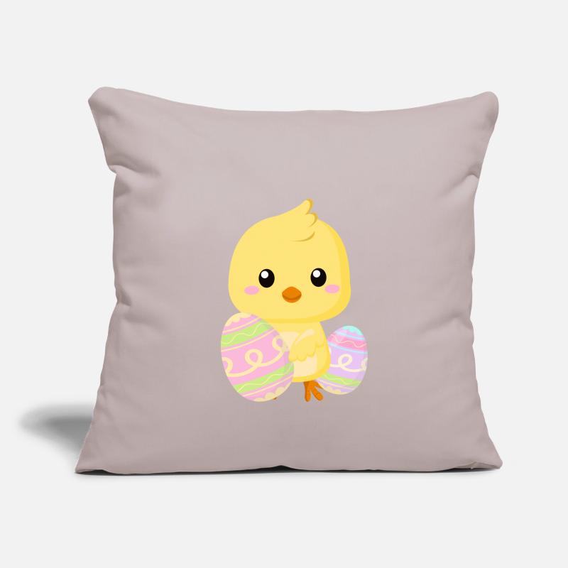 Cute little Easter chick with Easter eggs Sofa pillowcase 17,3'' x 17,3'' (45 x 45 cm)
