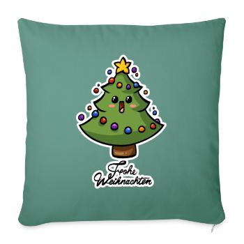 Weihnachtsbaum - Sofakissenbezug 45 x 45 cm - Tanngrün - Vorne