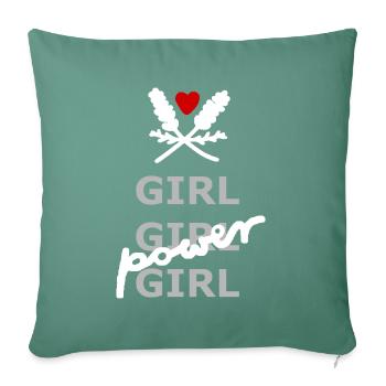 Girl Power - Sofa pillowcase 17,3'' x 17,3'' (45 x 45 cm) - cypress green - Front