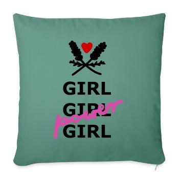 Girl Power - Sofa pillowcase 17,3'' x 17,3'' (45 x 45 cm) - cypress green - Front