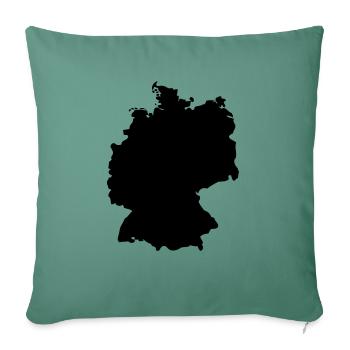 Germany, outlined, shade, outline, Germany, - Sofa pillowcase 17,3'' x 17,3'' (45 x 45 cm) - cypress green - Front
