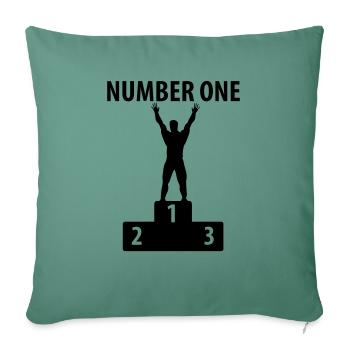Number One - Sofa pillowcase 17,3'' x 17,3'' (45 x 45 cm) - cypress green - Front