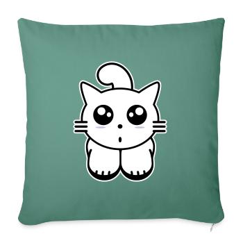 Kitty - Sofa pillowcase 17,3'' x 17,3'' (45 x 45 cm) - cypress green - Front