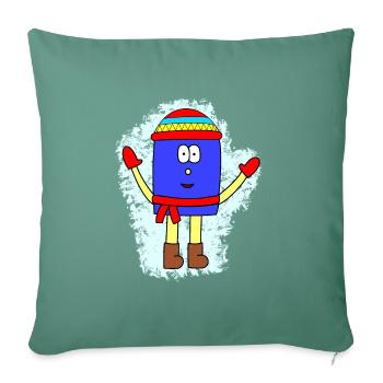 Winter Mutism Design - Sofa pillowcase 17,3'' x 17,3'' (45 x 45 cm) - cypress green - Front