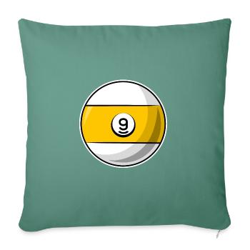 boule de billard 9 billard jaune neuf - Housse de coussin décorative 45 x 45 cm - vert sapin - Devant