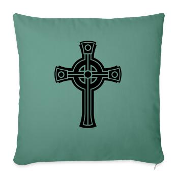 Celtic Cross 02.0 - Sofa pillowcase 17,3'' x 17,3'' (45 x 45 cm) - cypress green - Front