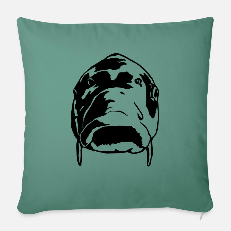 Carpe - Housse de coussin décorative 45 x 45 cm - vert sapin