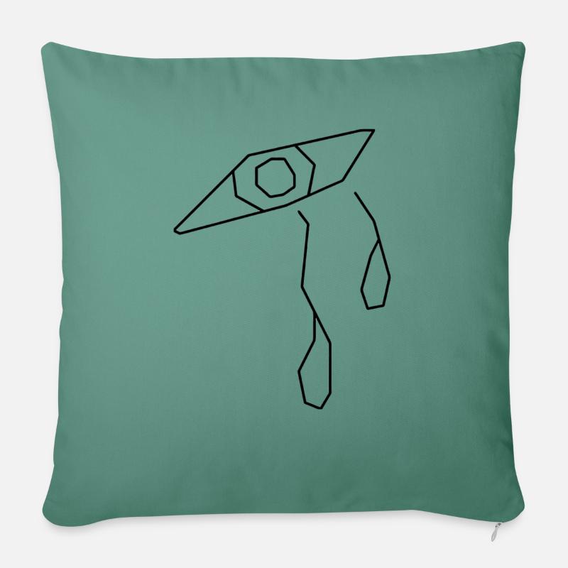 Kubistische Empathie oder Toleranz. - Sofakissenbezug 45 x 45 cm - Tanngrün