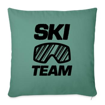 Ski Team - Sofa pillowcase 17,3'' x 17,3'' (45 x 45 cm) - cypress green - Front
